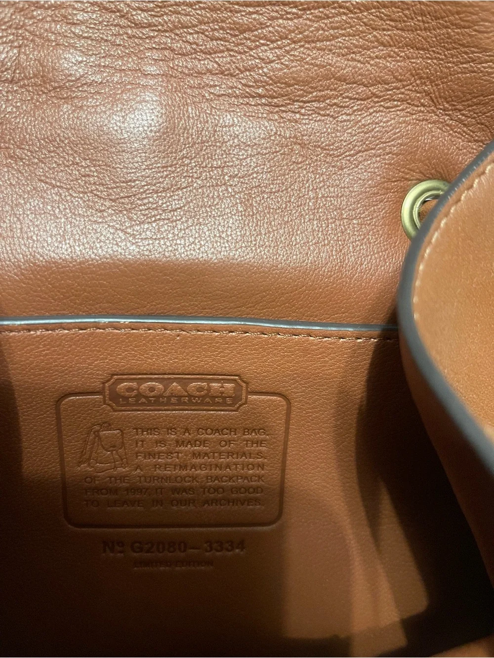 Coach Brown Leather Mini Backpack